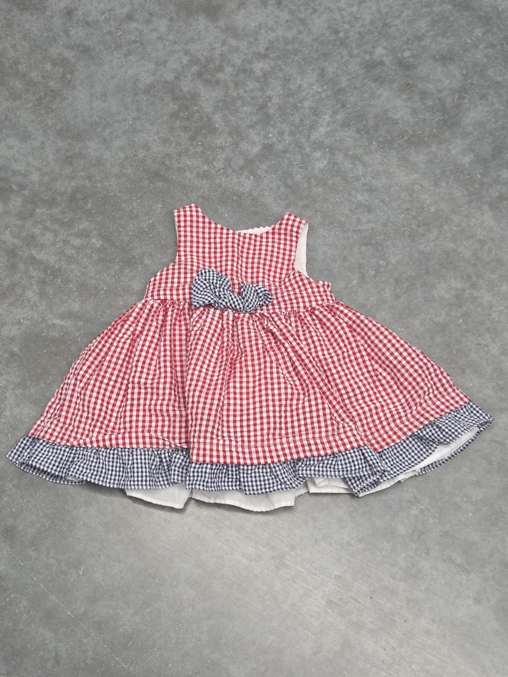 Marmellata Red Gingham Dress Bow Picniccore Vintage Americana Cottagecore 3-6M